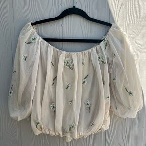 Aeom Off | Shoulder Floral Top